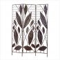 BAMBOO LEAF WROUGHT IRON DIVIDER SCREEN