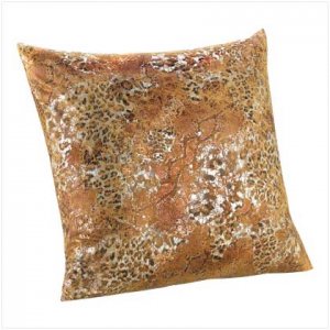 METALLIC LEOPARD PILLOW