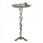 VERDIGRIS LEAF BIRDBATH