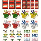 Lego Christmas / New Year Eve Promo Sticker Sheet - Japan Exclusive Only