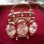 Crystal Gold-Tone Metal Purse