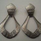 Vintage Silver Tone Metal Earrings