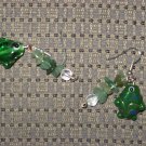 Fish Earrings Handmade Green