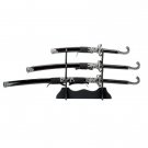 3 COBRA HEAD SWORD W/WOOD STND