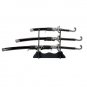 3 COBRA HEAD SWORD W/WOOD STND