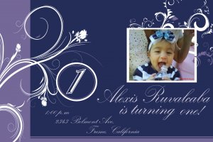 First birthday invitation