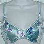 Bali Light Blue Floral Satin Soft Cup Unpadded Underwire Bra 9943 36C 36 C ~ Free Shipping