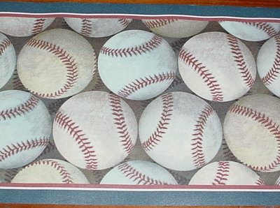 Baseball Baseballs MLB Wallpaper Wall Border by Village ~ Free Shipping