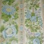 Bloomcraft Dufour Chartreuse Green Floral Acorn Stripes Retro Decor Decorator Fabric ~ Free Shipping