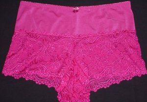 Body Form Dark Pink Sheer Lace Women's Ladies' Boyshorts Panties ~ Free Shipping