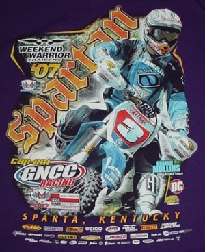Can-Am Weekend Warrior Trailers 2007 GNCC Racing Spartan Charlie Mullins T-Shirt Men's L Large