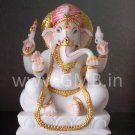 Marble Statue of Lord Ganesha 12"  - GNS12003