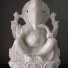 Beautiful Ganesha in White Spotless Marble 15" - GNS18008