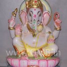 Marble Statue of Lord Ganesh 09" - GNS09004