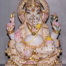 Marble Statue of Lord Ganesh 09" - GNS09006