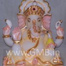 Marble Statue of Lord Ganesh 09" - GNS09007