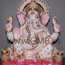 Marble Ganesha Statue 12" - GNS120022