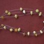 Tachyon Yellow Amber Multi-Strand Sterling Silver Necklace