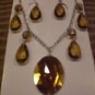 Tachyon Bronze Necklace and Earrings Set