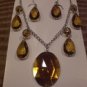 Tachyon Bronze Necklace and Earrings Set