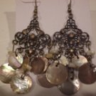 Tachyon Mother of Pearl & Crystal Earrings