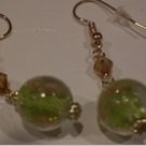 Tachyon Light Green Glass Earrings