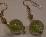 Tachyon Light Green Glass Earrings
