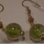 Tachyon Light Green Glass Earrings