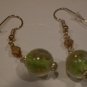 Tachyon Light Green Glass Earrings