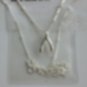 Tachyon Lucky Charm Wishbone Sterling Silver Necklace Pendant