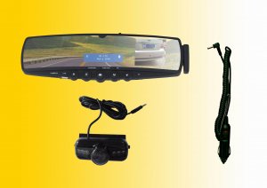 car rearview mirror with bluetooth mp3 2.5 inch lcd
