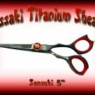 Kissaki Pro Hair 5 inch Sensuki Designer Series Black Titanium Shears / Scissors / Salon / Barber