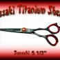 Kissaki Pro Hair 5.5 inch Sensuki Designer Series Black Titanium Shears / Scissors / Salon / Barber