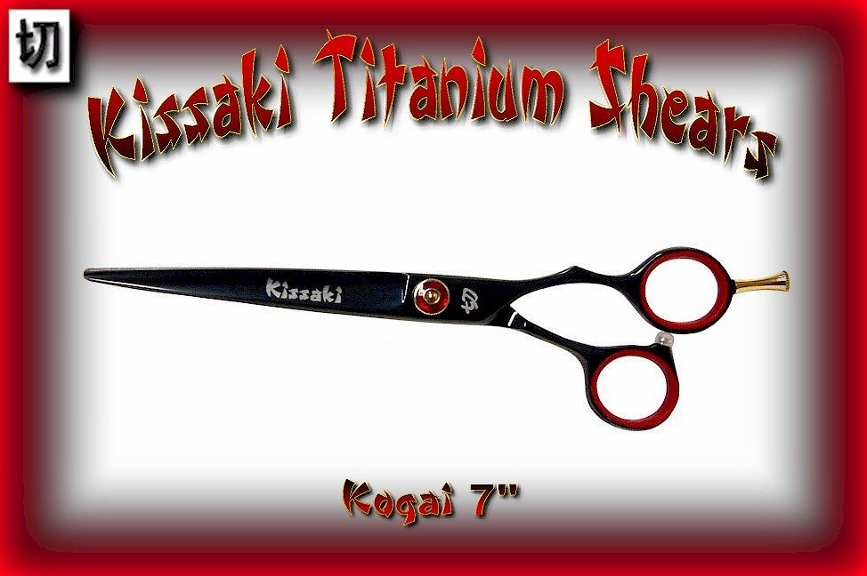 Kissaki 7 inch Kogai Professional Designer Series Black Titanium Hair ...