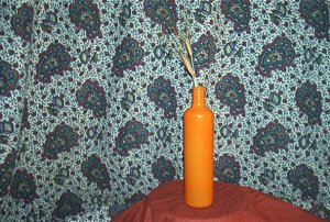Retro Orange Wine Bottle Vase
