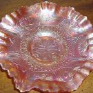 Fenton Carnival Glass Bowl Dragon and Lotus Marigold