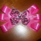 Leopard & Pink Hairbow