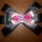 Pink Multicolor Bow on Black Base
