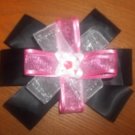 Large Black and Pink Bow
