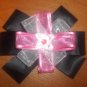 Large Black and Pink Bow