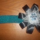 Blue Flower Rhinestone Headband