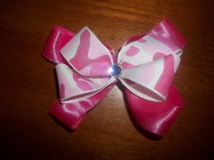 Pink Camo Mini Bow