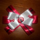 Red Black and White Ladybug Bow