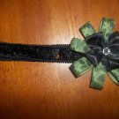 Black and Green Camo Sequin Headband