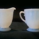 Vintage white cream and sugar set
