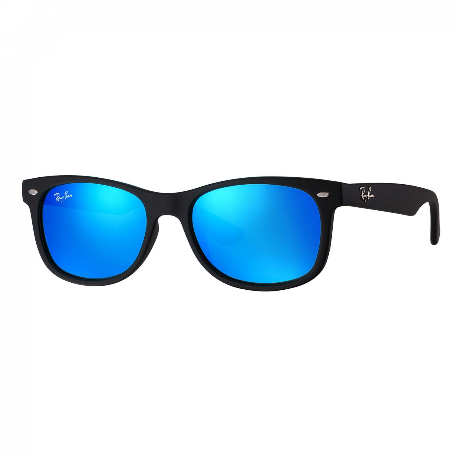 Ray-Ban Jr New Wayfarer Sunglasses - MatteBlack/Blue Flash - 47mm