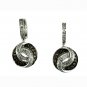 14K White Gold Diamond and Brown Diamond Earring