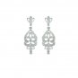 14K White Gold Diamond Chandelier Earrings