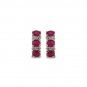14K White Gold Ruby and Diamond Earrings