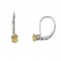 14K White Gold Yellow Sapphire Earrings